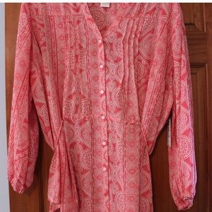 Terra & Sky women’s boho blouse NWT top 2x 20w-22w
